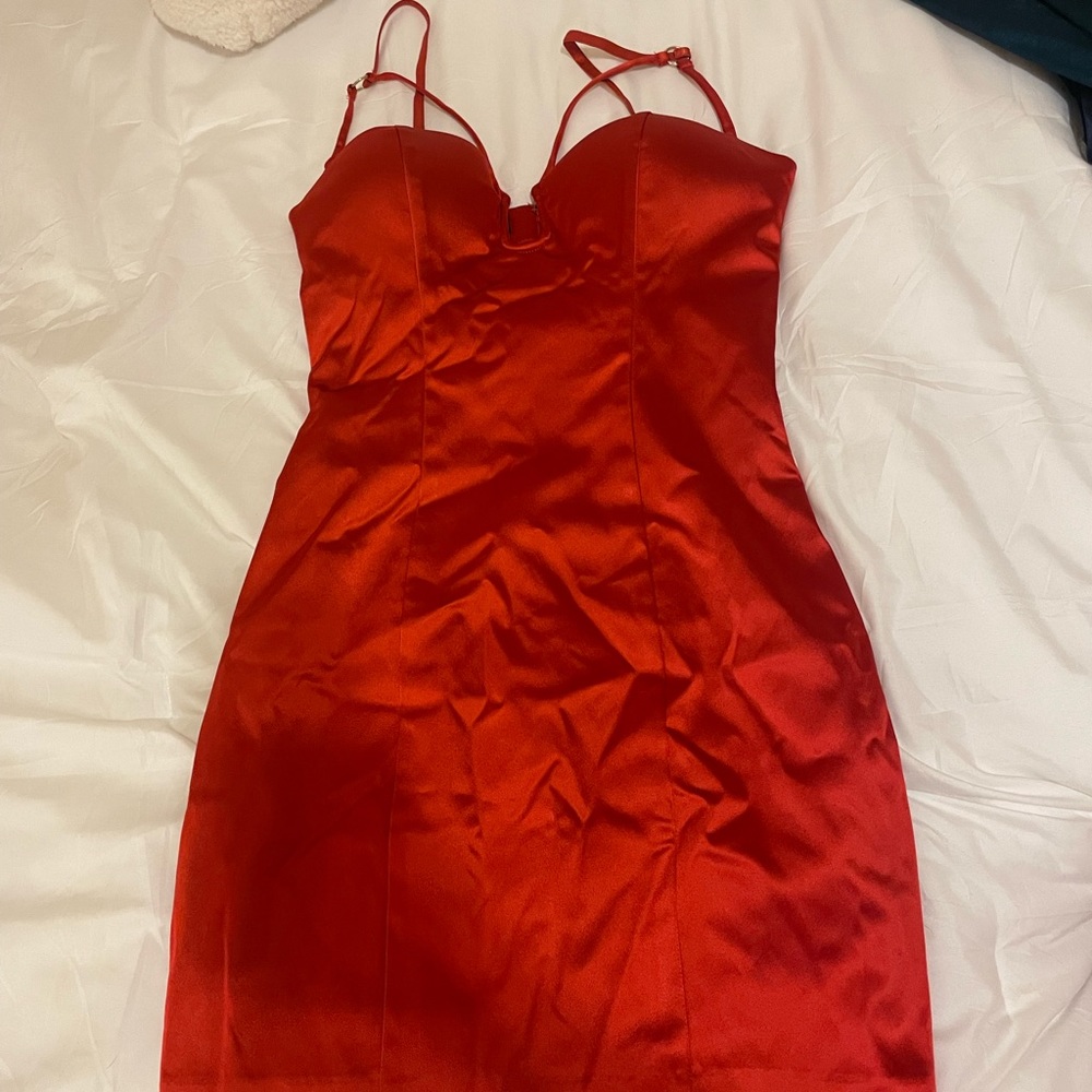 BEBE MINI RED DRESS
